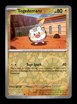 Togedemaru 050/159 Common Journey Together Pokemon Reverse Holo Near Mint - Image 1