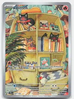 Litten 167/162 Temporal Forces Holo Illustration Rare Near Mint - Image 1