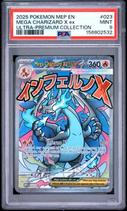 PSA 9 Mega Charizard X Ex UPC #023 2025 Pokemon Mep Black Star Promo - Image 1