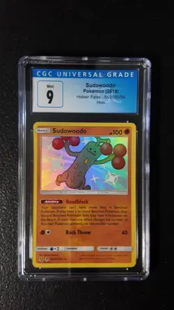 Pokemon Hidden Fates - CGC 9 Mint Sudowoodo Shiny Holo SV20/SV94 - Image 1
