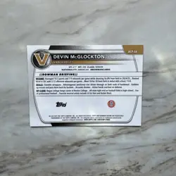 DEVIN MCGLOCKTON 1ST BOWMAN MOJO RC — 2025-26 Bowman Chrome Mega Blue /150 - Image 2