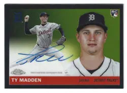 2025 Topps Chrome Platinum Ty Madden RC Rookie On-Card Auto #CPA-TM Tigers - Image 1