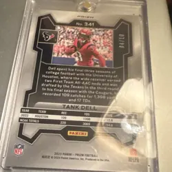 2023 Panini Prizm Gold shimmer Prizm Tank Dell #341 Rookie 04/ 10 very rare card - Image 2