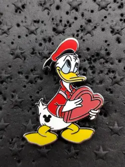 2025 Disney Hidden Mickey Donald Duck Seasons Series Valentines Day Trading Pin - Image 1