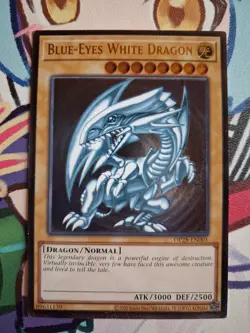 Blue-Eyes White Dragon OP28-EN001 Ultimate Rare Lightly Played - Image 1
