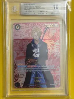 2025 ONE PIECE OP13-120 RED MANGA ALTERNATE ART SABO BGS 10 RED MANGA SABO - Image 1