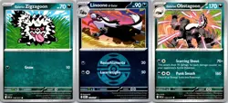 Galarian Zigzagoon-Galarian Obstagoon Evolution Lot 3 Cards Pokemon - Image 3