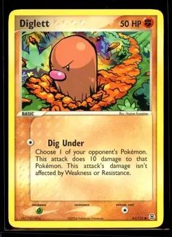 2004 EX - FireRed & LeafGreen Diglett #61 Non Holo Pokemon Card - Image 1