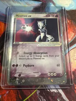 Pokemon Mewtwo EX TCG Holo Ultra Rare Card Ruby and Sapphire 101/109 - Image 1
