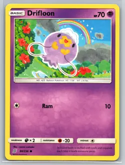 Drifloon 80/236 Unified Minds Pokemon TCG Psychic Basic Ghost Ram Balloon Card - Image 1