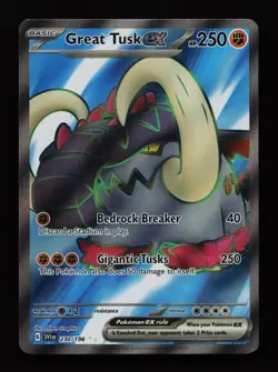 Great Tusk ex 230/198 Holo Ultra Rare Scarlet & Violet Pokemon Cards - Image 1