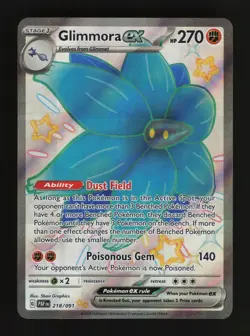 Glimmora ex 218/091 Holo Shiny Ultra Rare Paldean Fates Pokemon Cards - Image 1