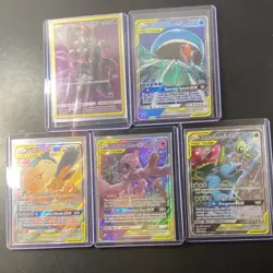 Pokemon TCG Team Up 5-Card TAG TEAM GX Lot Armored Mewtwo + 4 More Holo - Image 1