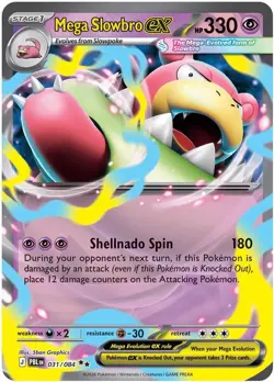 Pokemon TCG Mega Slowbro ex 031/084 Pitch Black Double Rare Card - Image 1