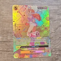 One Piece Card Game Nami OP08-100 Egghead SP Special Foil English PROXY - Image 2