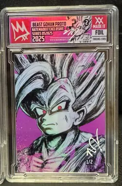 NATE MADE IT Dragon Ball Z Beast Gohan 1 Of 2 Limited Run Foil Trading Card - Image 1