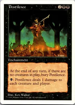 Pestilence Common Fifth Edition Magic: The Gathering Lightly Played - Image 1