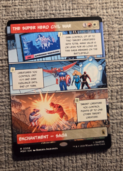 THE SUPER HERO CIVIL WAR ~ NM ~ MTG 0308 MSH Marvel Superheroes BORDERLESS - Image 1