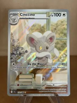 2025 Pokemon TCG Black Bolt Cinccino Illustration Rare 153/086 - Image 1