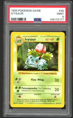 Pokemon Card - PSA 9 Shadowless Ivysaur 30/102 - Base Set - MINT PSA9 - Image 1