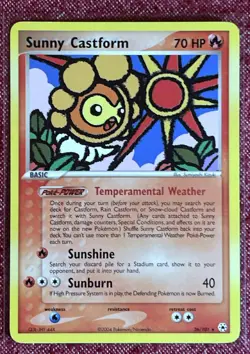 Sunny Castform 26/101 EX Hidden Legends Pokemon TCG MP-LP - Image 1