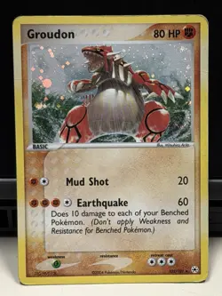 Pokemon TCG Groudon EX Hidden Legends 102/101 Holo Secret Rare English 2004 - Image 2