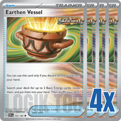 4x Earthen Vessel 163/182 x4 - Paradox Rift - Pokemon TCG - Playset - Image 1