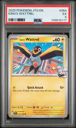 2025 POKEMON JTG EN-JOURNEY TOGETHER #054 IONO'S WATTREL PSA 5 - Image 1