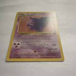 Gengar non halo Rare 20/62 Fossil Stage 2 80 HP English Pokemon TCG 1999 - Image 2