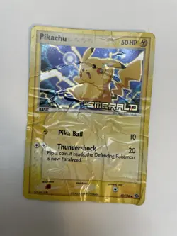 Pikachu 60/106 EX Emerald Reverse Holo Rare Pokemon TCG Nintendp HP/Damaged - Image 3