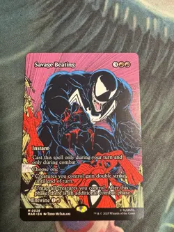 Savage Beating (Borderless) Mythic MTG Spider-Man Eternal - Image 1