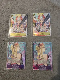 One Piece LOT TCG Yamato ST13-016, Black Maria OP08-074 Alt Art Illustration - Image 1