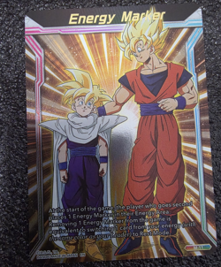 Dragon Ball Super Card Game Energy Marker M-11 Goku Gohan Foil - Image 1
