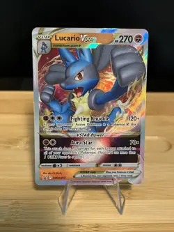 Pokemon TCG Lucario VSTAR SWSH214 Sword & Shield Holo Promo Card - Image 1
