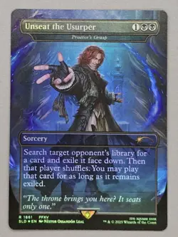 MTG x FINAL FANTASY SECRET LAIR - UNSEAT THE USURPER #1861 RAINBOW FOIL - Image 1