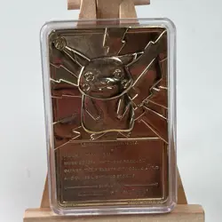Pikachu 1999 Pokemon 23K Gold-Plated Burger King Nintendo Promo Trading Card - Image 2