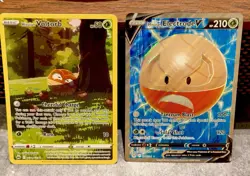 2-Card Bundle Pokemon Hisuian Voltorb GG01 Crown Zenith & Electrode V 172 FA NM - Image 1