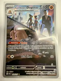 Team Rocket’s Dugtrio 239/217 Ascended Heroes IR Pokemon Card - Image 1