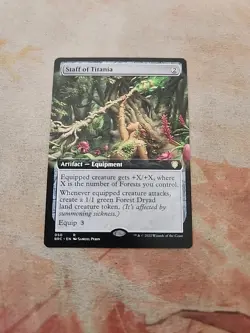 Staff Of Titania Extended Art Commander The Brother's War MTG NM - Image 1