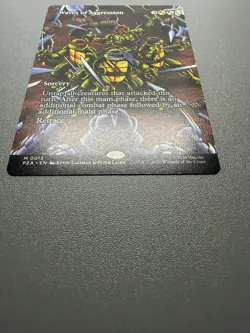 Waves of Aggression Borderless NM/M MTG PZA R 0013 Regular TMNT - Image 2