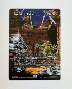 Trouble in Pairs PZA #003 Mythic Rare Enchantment MTG TMNT 2026 NM - Image 1