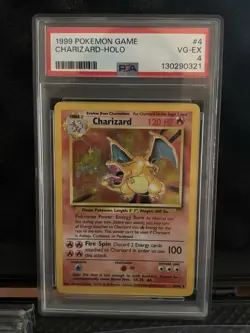 1999 Pokemon Game Charizard 4/102 Holo Rare PSA 4 VG/EX - Image 1