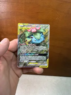 Pokemon TCG Venusaur & Snivy GX SM229 Holo Black Star Promo Tag Team MP - Image 1