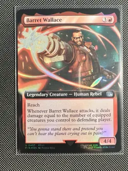 Barret Wallace Final Fantasy Extended Art Foil MTG NM FFVII - Image 1