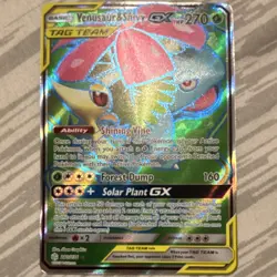 Pokemon TCG Venusaur & Snivy GX 210/236 Cosmic Eclipse Secret Rare Holo FA - Image 1