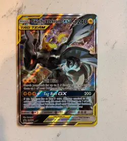 Pikachu & Zekrom GX SM168 TAG TEAM Promo Holo English Pokemon TCG 240 HP - Image 1