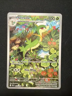Pokemon Servine Holo Illustration Rare SV: Black Bolt 088/086 NM - Image 1