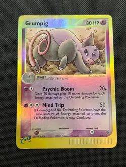 Grumpig 6/97 Holo Rare Dragon Pokemon Reverse Holo Heavily Played - Image 1