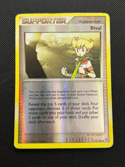 Rival 113/130 Uncommon Diamond & Pearl Pokemon Moderately Played - Image 1