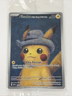Pokemon Van Gogh Museum Pikachu with Grey Felt Hat SVP EN 085 Promo Sealed FL89 - Image 1